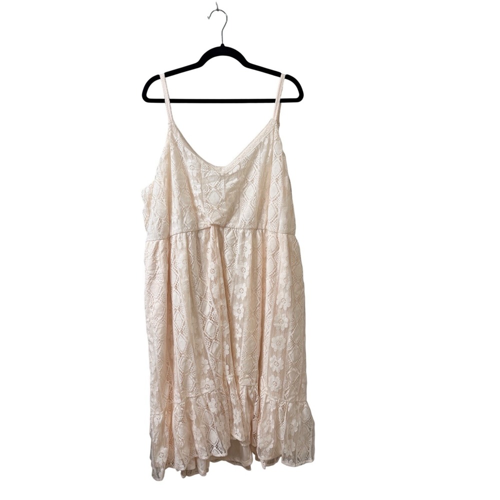 Torrid Plus Size 4 4X Ivory Lace Dress Fairycore Wedding Romantic Feminine Bride